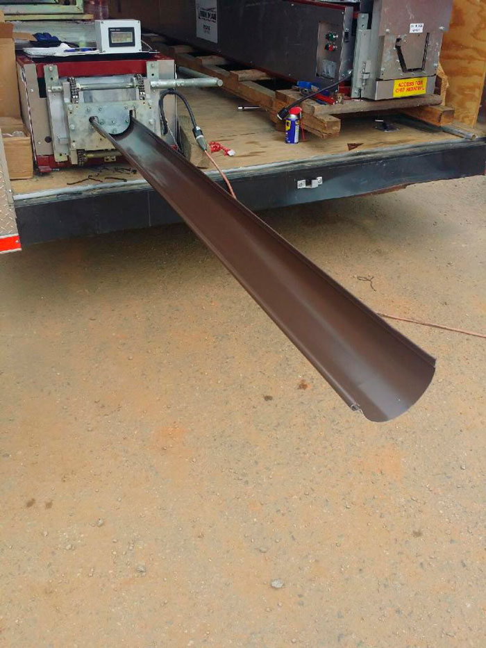 6" Half Round Seamless Gutter .032 Aluminum Kynar 500 paint finish on both sides